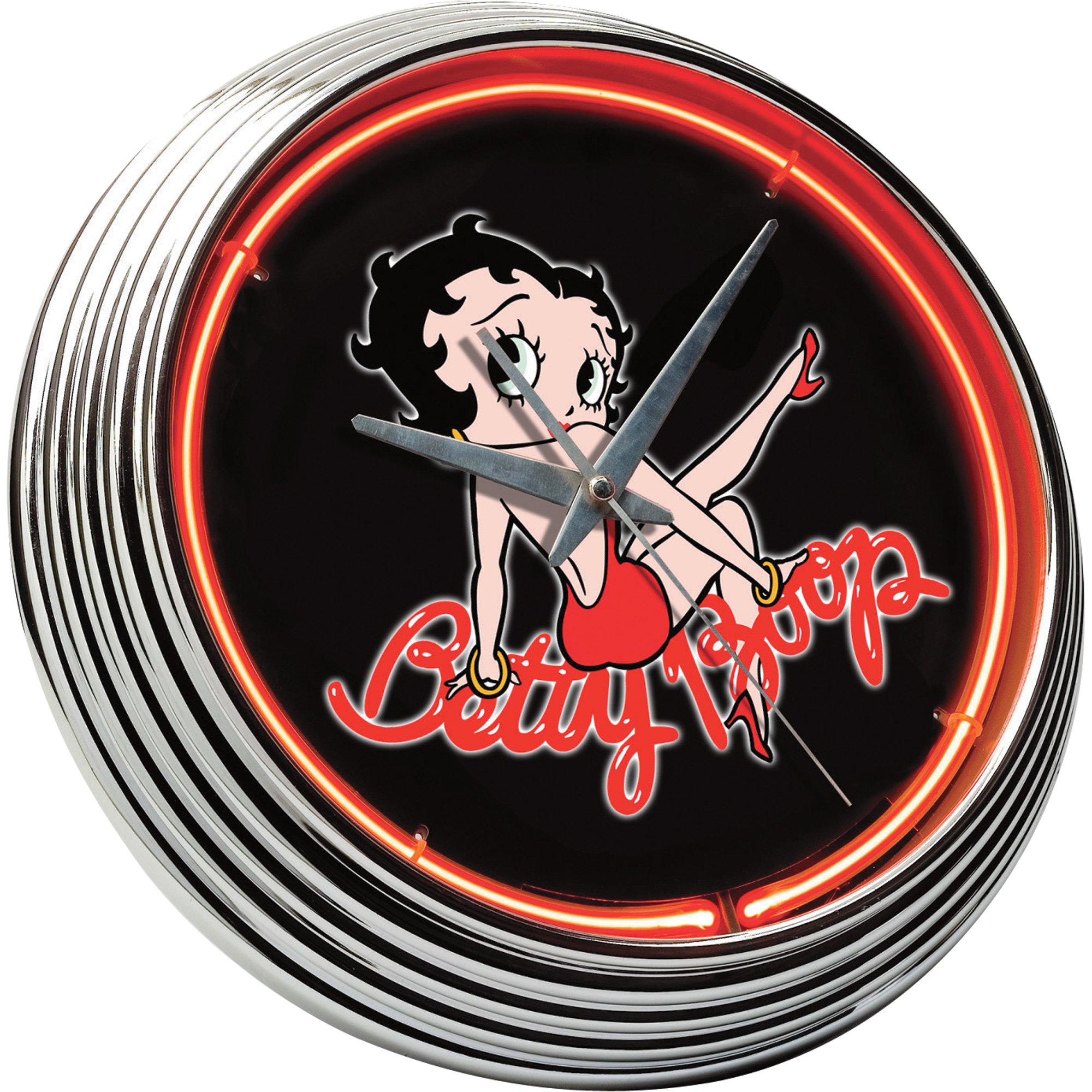 On The Edge Neon Betty Boop Clock — Model# 259022